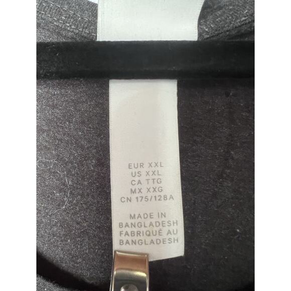 H&M Dark Grey Long Sleeve Basic Tee Size XXL - Picture 3 of 4